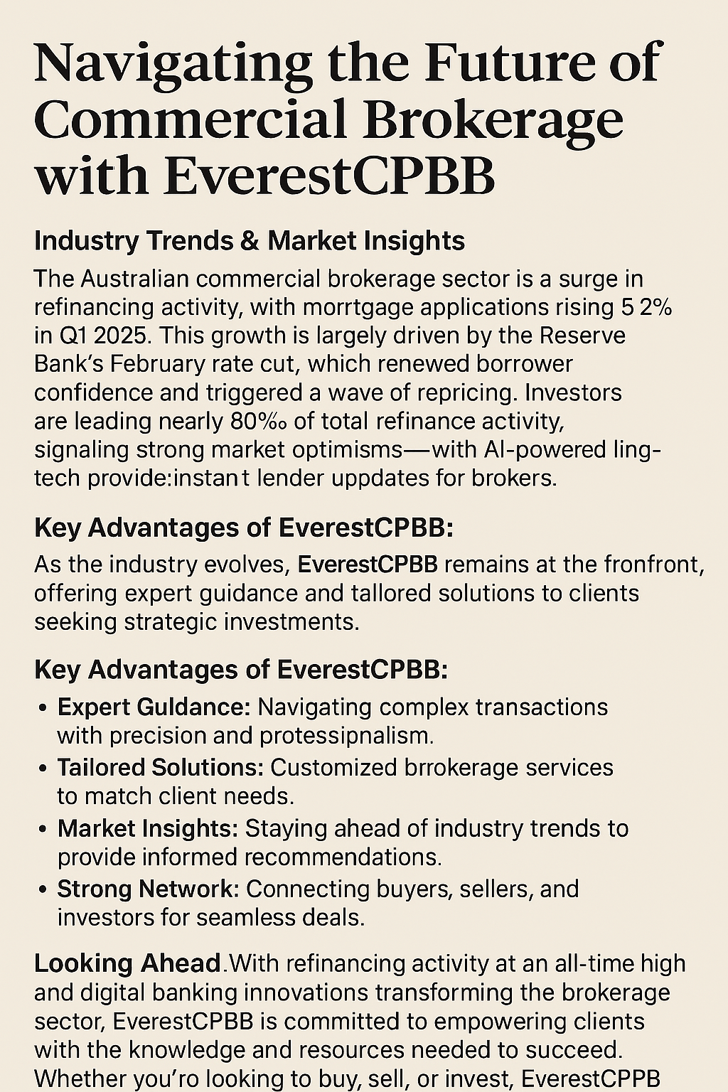 Navigating the Future of Commercial Brokerage with EverestCPBB