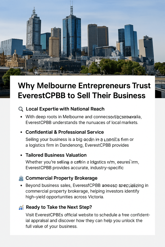 Why Melbourne Entrepreneurs Trust EverestCPBB to Sell Their Business