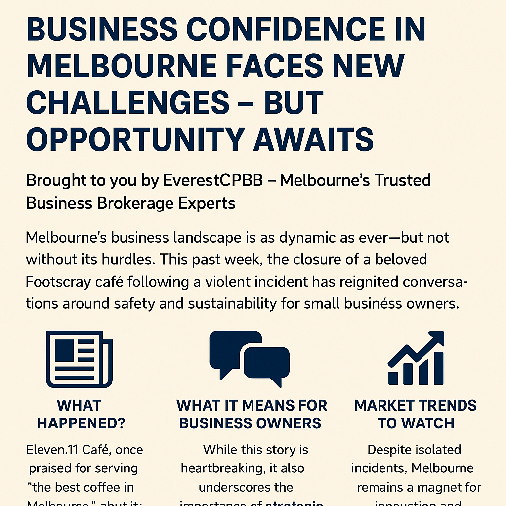 🚨 Business Confidence in Melbourne Faces New Challenges – But Opportunity Awaits